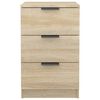vidaXL Bedside Cabinet Set of 2 Sonoma Oak Engineered wood