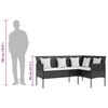 vidaXL Couch Sofa Set Black