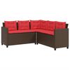 vidaXL Patio Sofa Brown