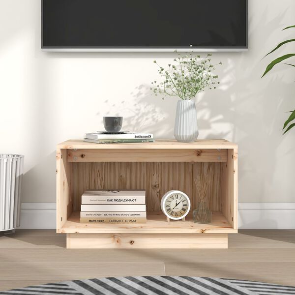 vidaXL TV Cabinet 23.6x13.8x13.8" Solid Wood Pine