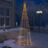 vidaXL Christmas Cone Tree 330 Warm White LEDs Decoration 3x10 ft