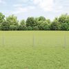 vidaXL Fence with Post Silver 1.31 x 32.81 ft Steel