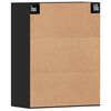vidaXL Wall Mounted Cabinet Set of 2 Black Engineered wood Large