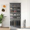vidaXL Shoe Cabinet Concrete Grey 80 x 39 x 178 cm Engineered Wood