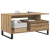 vidaXL Coffee Table Artisan Oak Engineered Wood, Metal Legs Regular