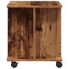 vidaXL TV Cabinet with Castors Old Wood 31.5x15.7x17.7" Engineered Wood