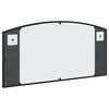 vidaXL Wall Mirror Black Glass 31.5 x 15.7 in Minimalistic Wall Mirror
