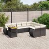 vidaXL Garden Sofa Set Black