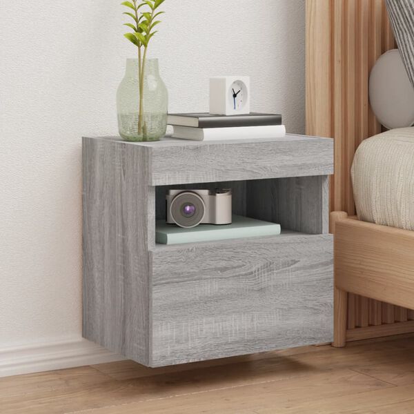 vidaXL TV Wall Cabinet Set of 2 Gray Sonoma Engineered Wood
