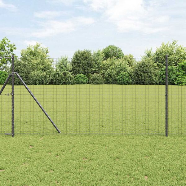 vidaXL Fence Post 52 pcs Grey 1.26 x 1.26 x 66.93 in