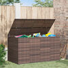 vidaXL Cushion Box Brown gradient PE rattan, powder-coated steel Large