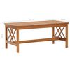 vidaXL Garden Lounge Set Cream white, Natural wood Solid acacia wood