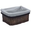 vidaXL Nesting Basket Set Brown Willow Small, Medium, Large Stackable