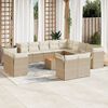 vidaXL Garden Sofa Set Beige, Cream White