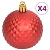 vidaXL Christmas Bauble Set Red, White Plastic Various Decorative Inlays