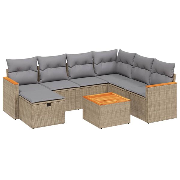 vidaXL Garden Sofa Set Mix Beige, Light Grey