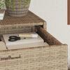 vidaXL Garden Storage Cabinet Beige Poly Rattan Large
