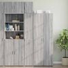 vidaXL Slim Storage Cabinet Gray Sonoma 11.8"x16.7"x88.6" Engineered Wood
