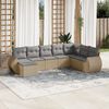 vidaXL Garden Sofa Set Beige, Light Grey
