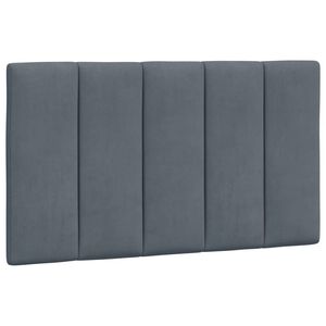 vidaXL Headboard Cushion Dark Gray Velvet (100% polyester), Foam 35.4 in