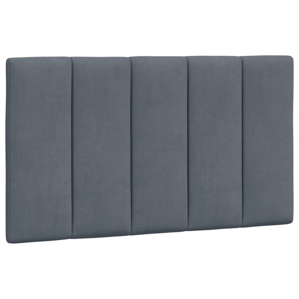 vidaXL Headboard Cushion Dark Gray Velvet (100% polyester), Foam 35.4 in
