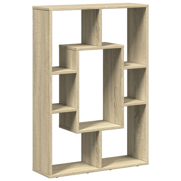 vidaXL Bookcase Sonoma oak Engineered wood Medium Bookcase Rectangular