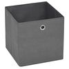 vidaXL Storage Box Set of 4 Gray Non-woven fabric 11.0x11.0x11.0 in