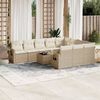 vidaXL Garden Sofa Set Beige PE rattan Large Modular Garden Sofa Set