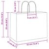 vidaXL Paper Bags 50 pcs with Handles Green 32x17x25 cm