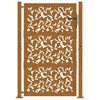 vidaXL Garden Gate 39.4x59.1" Weathering Steel Leaf Design