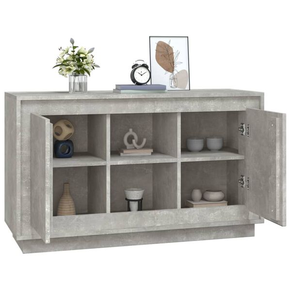 vidaXL Sideboard Concrete Gray Engineered Wood Medium Sideboard