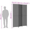 vidaXL Room Divider 3 Panels Brown Poly Rattan