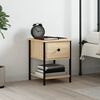 vidaXL Bedside Table Sonoma Oak Engineered Wood, Iron Compact