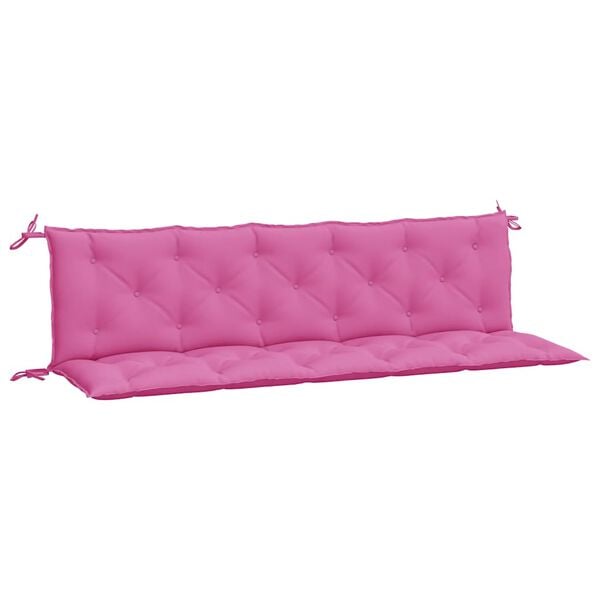 vidaXL Garden Bench Cushion Set of 2 Pink Oxford Fabric (100% polyester)