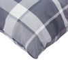 vidaXL Pallet Cushion Set of 3 Grey Check Pattern Polyester Standard