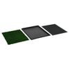 vidaXL Pet Toilet Green, Black PP, PS, PE 25.2 x 20.1 x 1.2 in Portable
