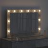 vidaXL Vanity Mirror with Mirror Concrete Grey 80 x 55 x 18 cm