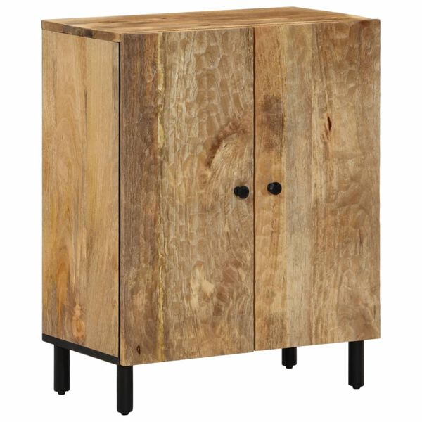 vidaXL Side Cabinet Natural wood Solid mango wood, iron Medium Cabinet