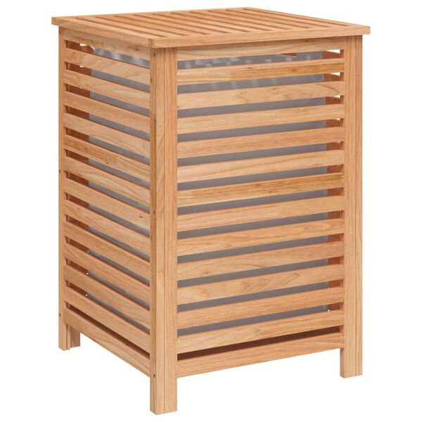 vidaXL Laundry Basket 17.7x17.7x25.6" Solid Wood Walnut