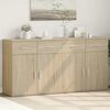 vidaXL Sideboards 2 pcs Sonoma Oak 31.1"x15"x31.5" Engineered Wood