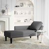 vidaXL Chaise Lounge Dark Grey Corduroy fabric, Plywood, Plastic, Foam