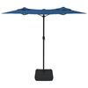 vidaXL Garden Parasol Azure blue 100% polyester, powder-coated iron Medium