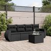 vidaXL Garden Sofa Set Black