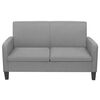 vidaXL Sofa Light Gray Fabric, Foam, Pinewood Standard Removable Covers