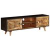vidaXL TV Cabinet Brown Solid Mango Wood Medium TV Cabinet Rectangular