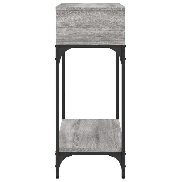 vidaXL Console Table Grey Sonoma Engineered wood, metal Console Table