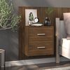 vidaXL Wall-mounted Bedside Cabinet Brown Oak