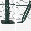vidaXL Fence with Posts Green 59.1" x 984.3" PVC-coated steel
