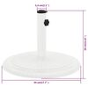 vidaXL Umbrella Base White Cast iron Standard size for medium umbrellas