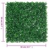 vidaXL Artificial Shrub Leaf Fence 6 pcs Green 19.7x19.7"